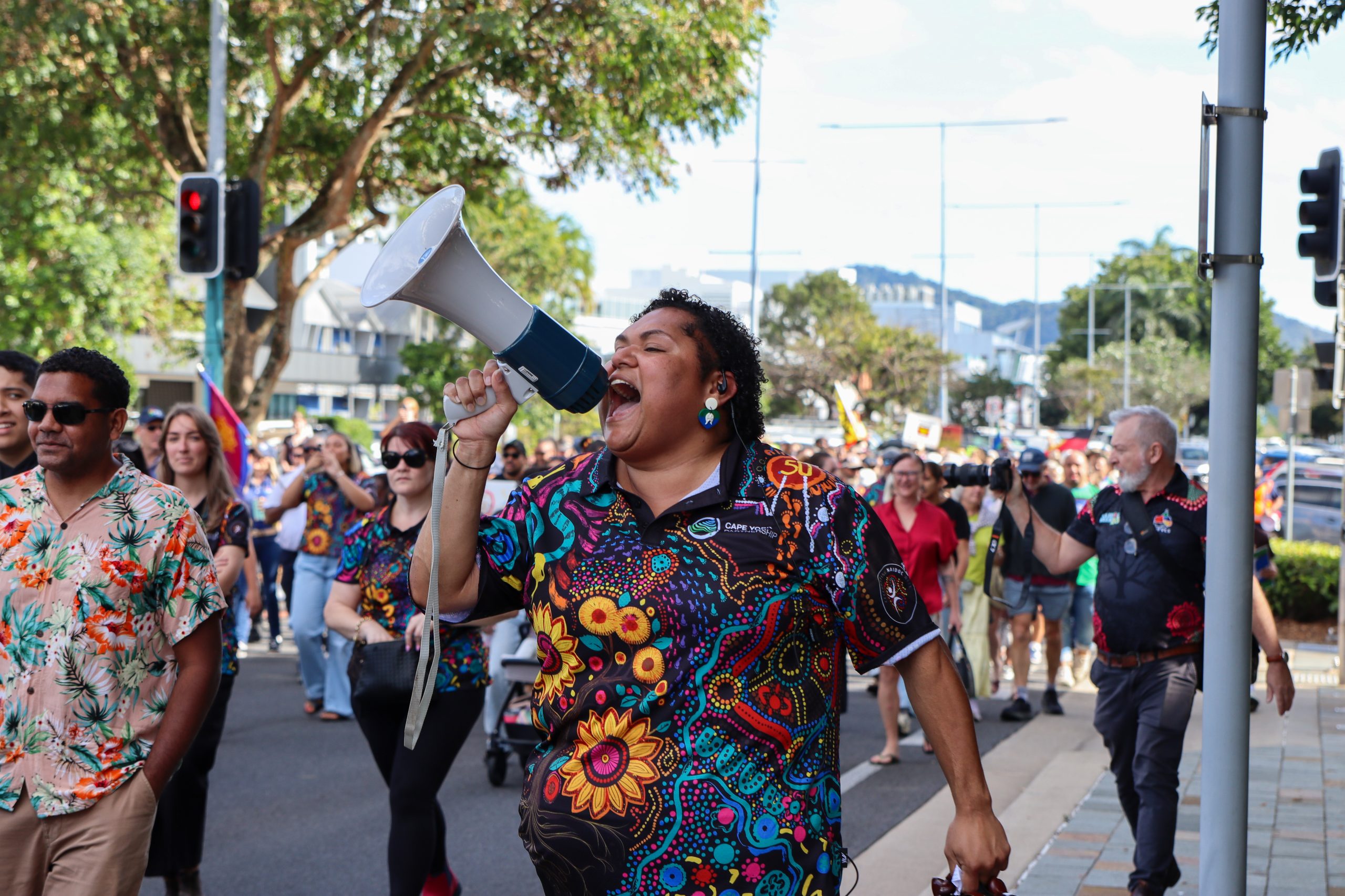 Rhys NAIDOC March-20 Stacee Ketchell participating in the 2025 NAIDOC Week March in Cairns