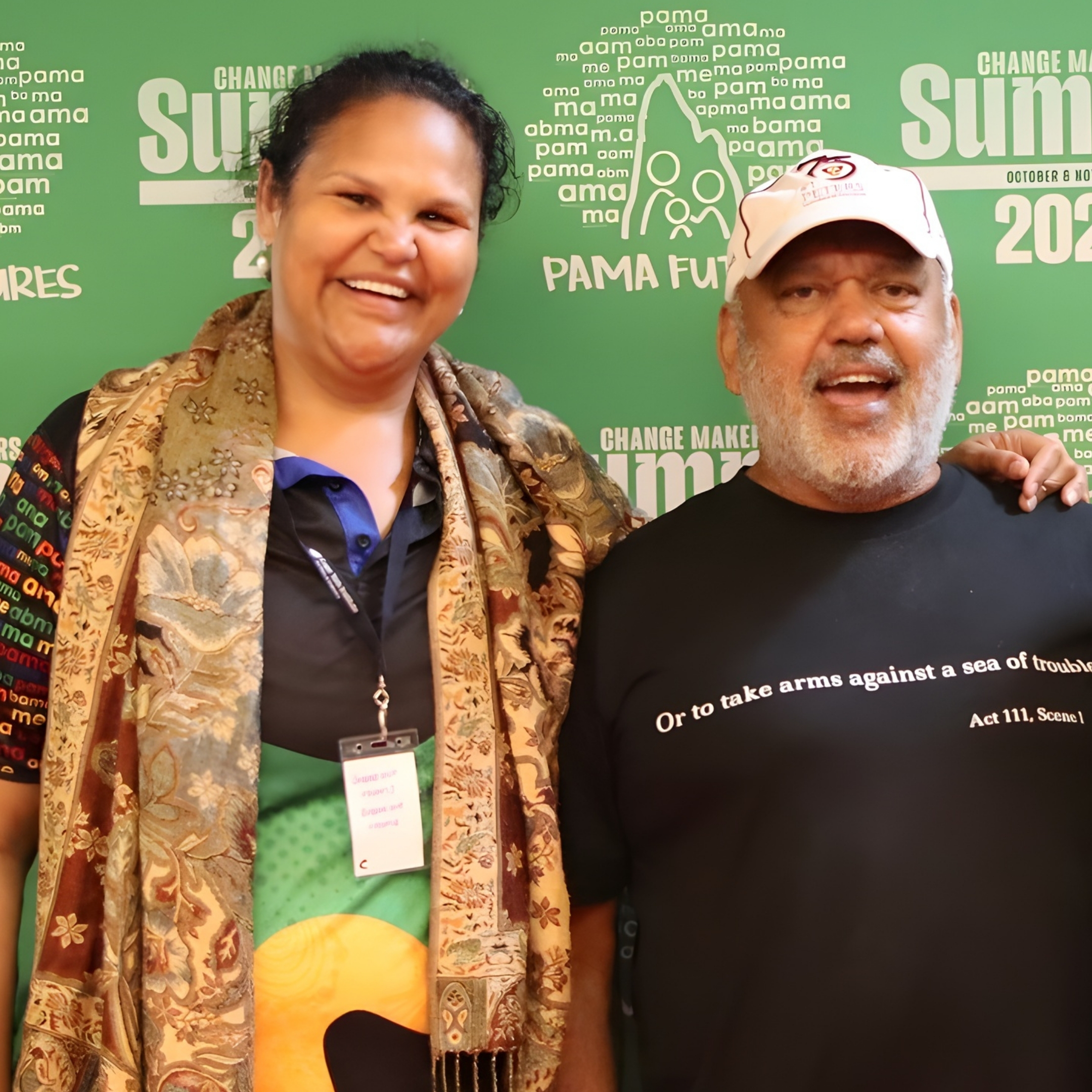 Tania with Noel Pearson at the 2024 Changemakers Summit in Cairns