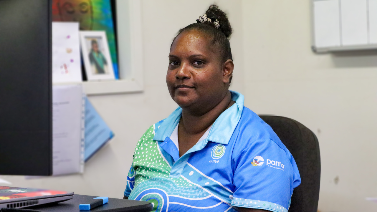 Majella Peter at her desk