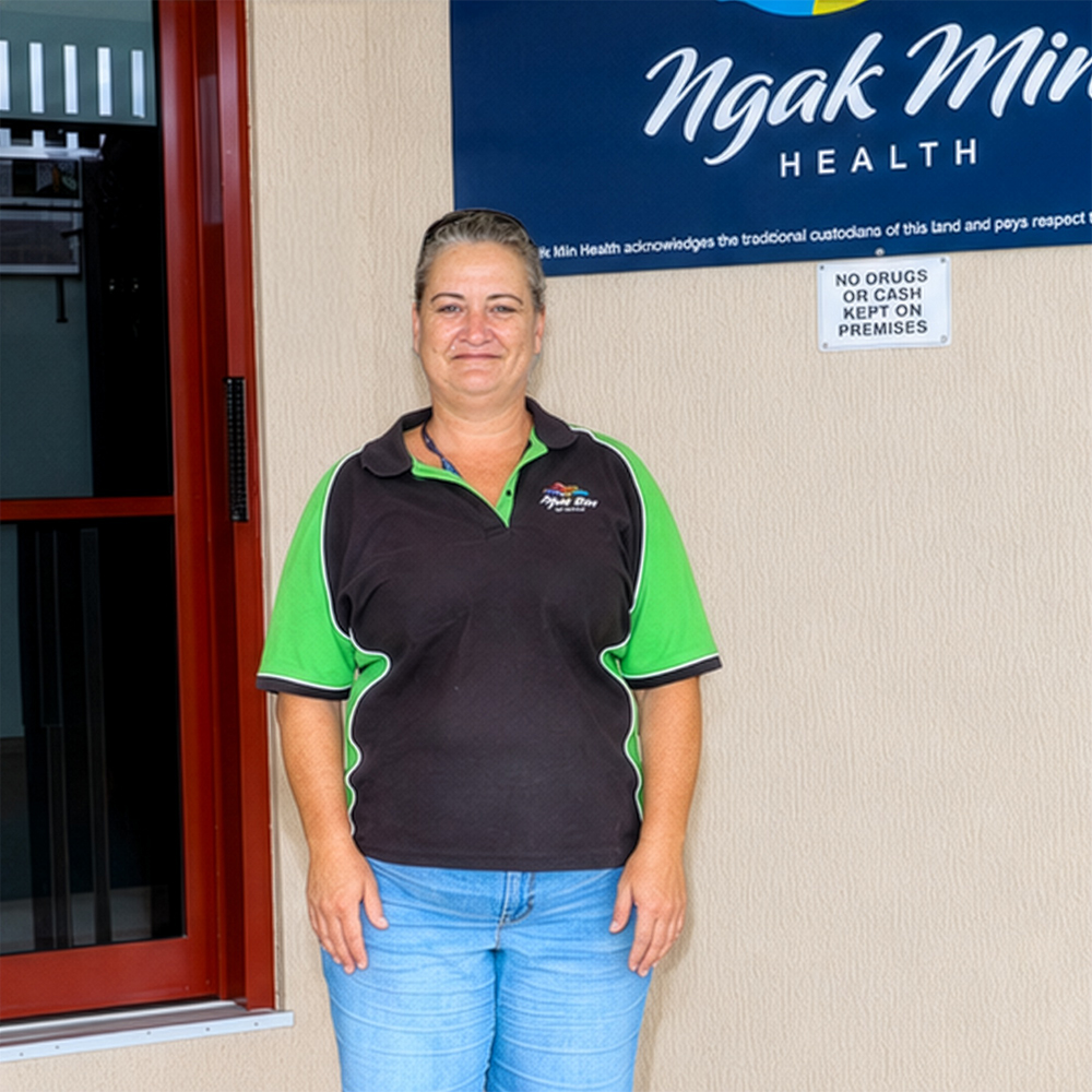 Charmaine Nicholls, General Manager, standing out the front of Ngak Min Health