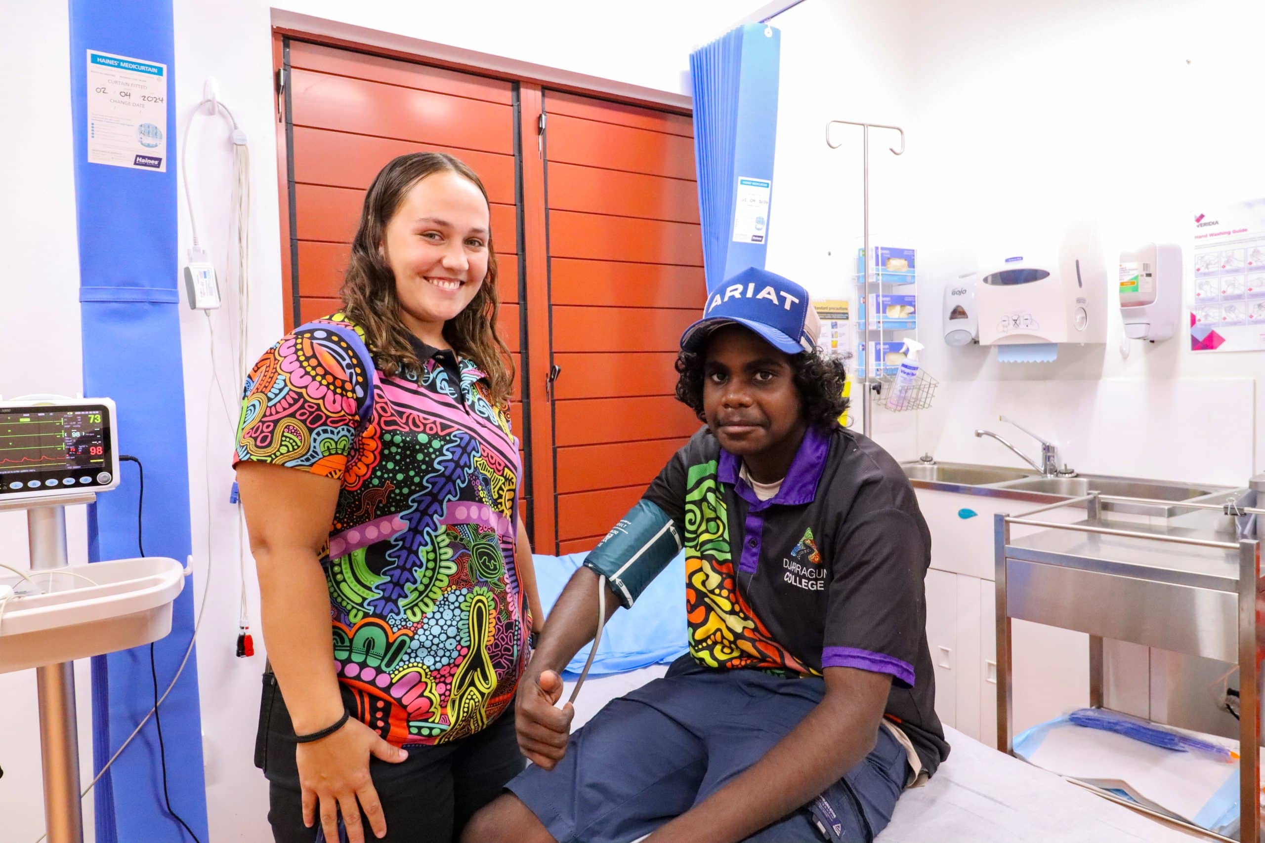 Jayrahni conducting RHD testing on Djarragun Student